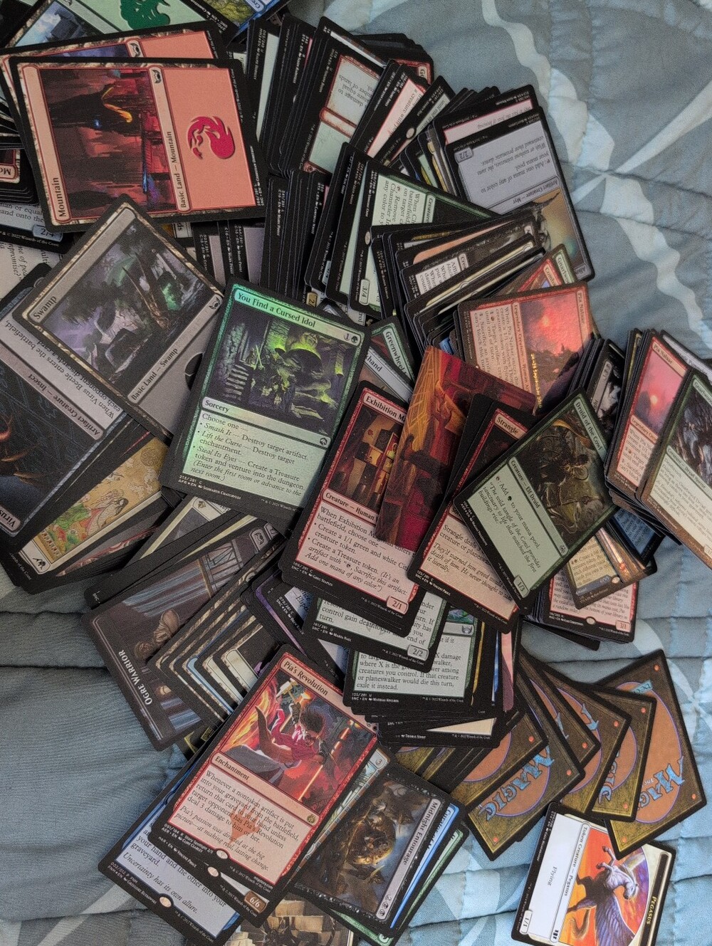 Magic Mixed Color Card Bundle - Red, Green, Black, Blue